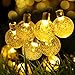 GDEALER Solar String Lights 20ft 30 LED Warm White Crystal Ball Waterproof Outdoor String Lights Solar Powered Globe Fairy String Lights for Garden, Home, Landscape, Christmas Decoration (1)
