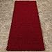Ottomanson Soft Cozy Color Solid Shag Runner Rug Contemporary Hallway and Kitchen Shag Runner Rug, Red, 2'7