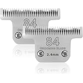 T84# Dog Grooming Blades,Compatible with Andis/Oster A5 Dog Clippers | Compatible with Wahl KM10 dog clipper,Cut Length 3/32"(2.4mm),2 Pack