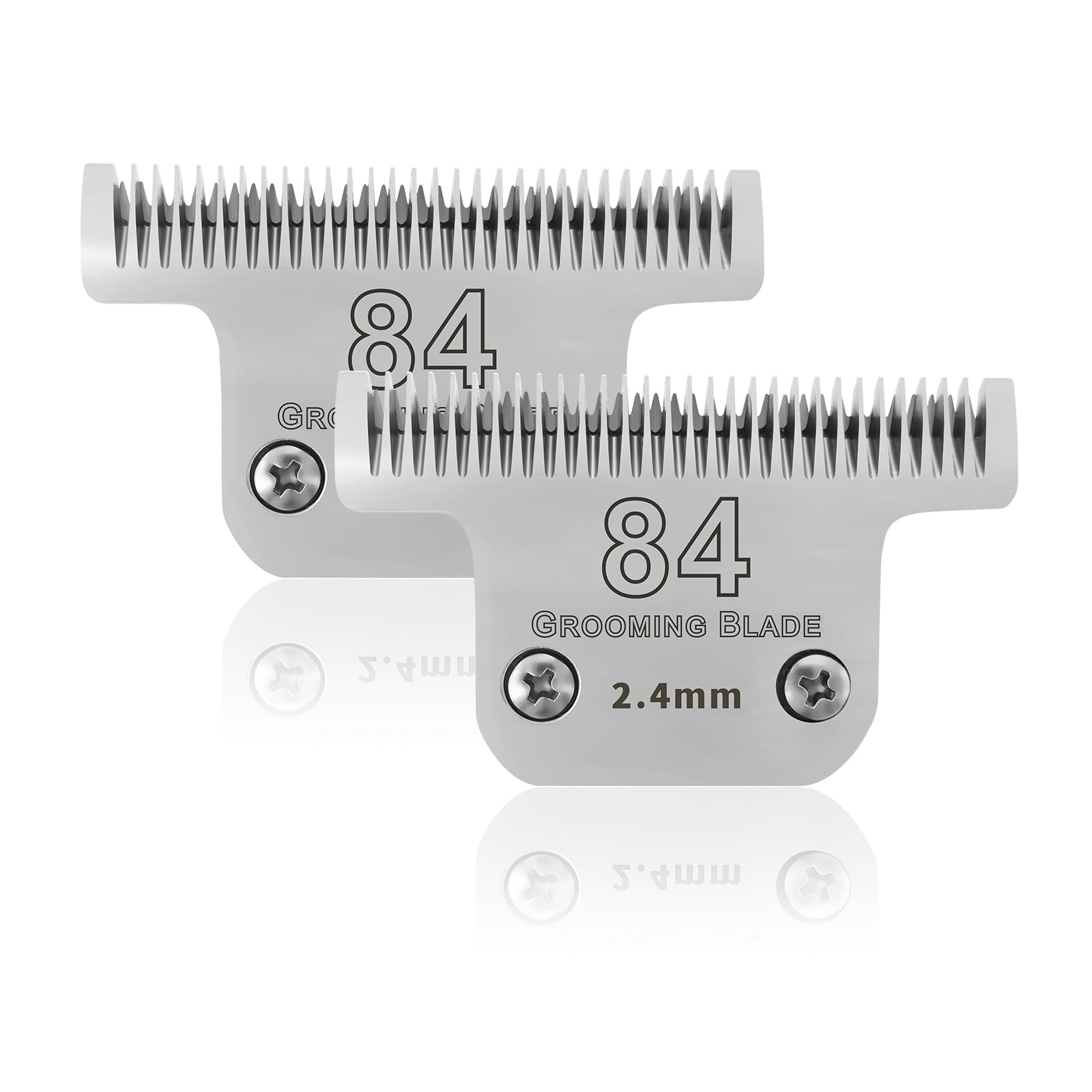 Photo 1 of 2 Pack T84# Detachable Pet Dog Grooming Stainless Steel Blades,Compatible with Andis/Oster A5/Wahl KM10 Series Dog Clippers,Cut Length 3/32"(2.4mm)