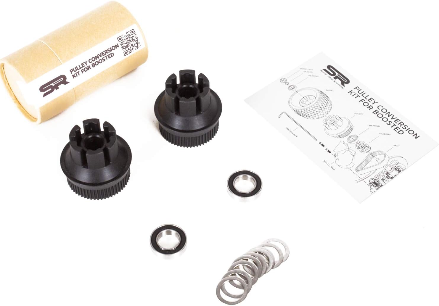 Slick Revolution Wheel Pulley Conversion Kit for Boosted Boards | Swap to SR, Flywheel, Foamies and Many More | Upgrade Your Ride
