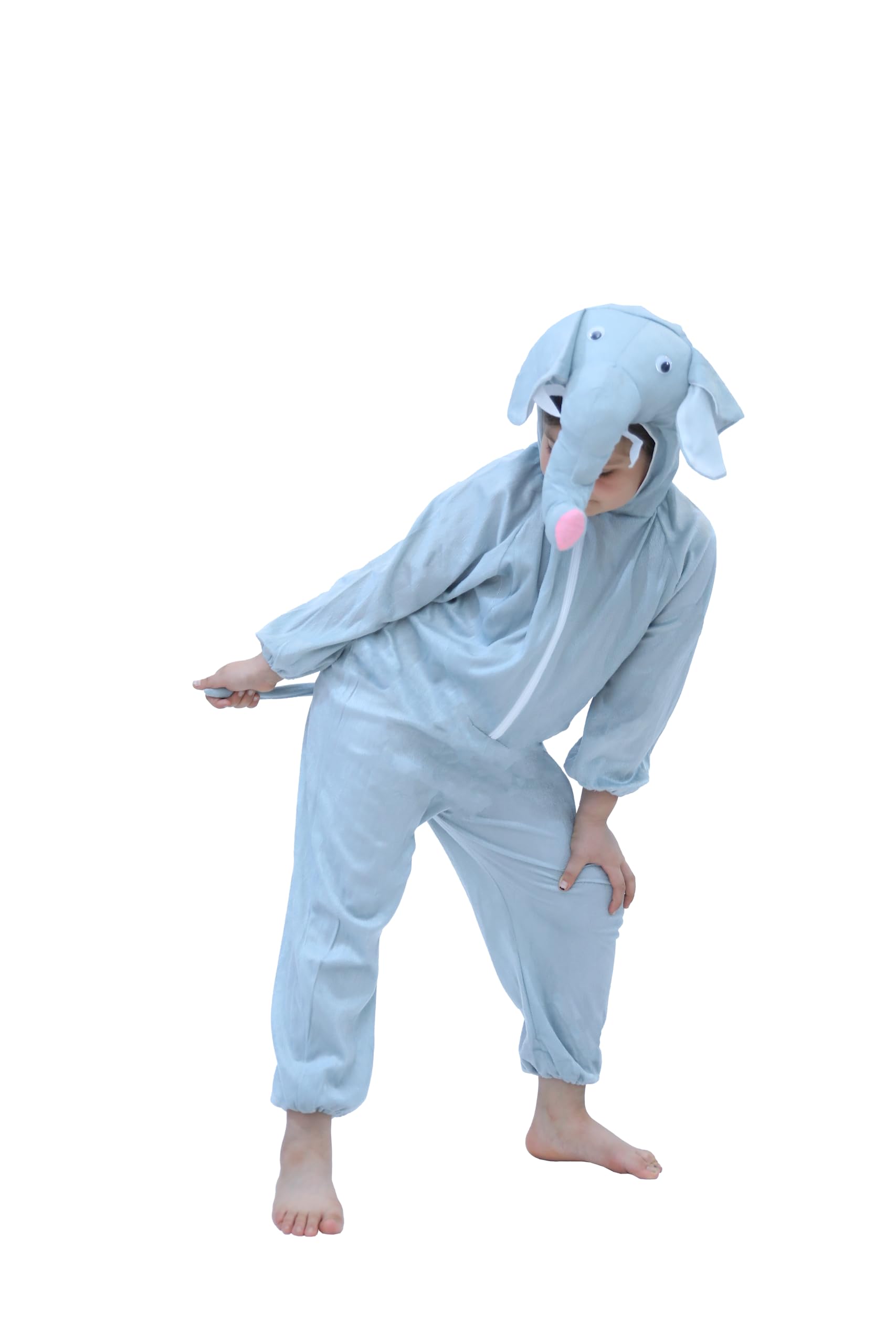 Matissa Kids Animal Costume for Boys Girls Unisex Fancy Dress Party Outfit Cosplay (S (For kids 31.5" -35.5" tall), Elephant)