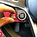 Carmonsons for Alfa Romeo Giulia Stelvio Carbon Fiber Engine Start Stop Button Trim Cover Stickers Accessories Car Styling (Red)