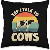 Cool Cow Design For Men Women Dairy Farmer Farming Cow Lover Throw Pillow