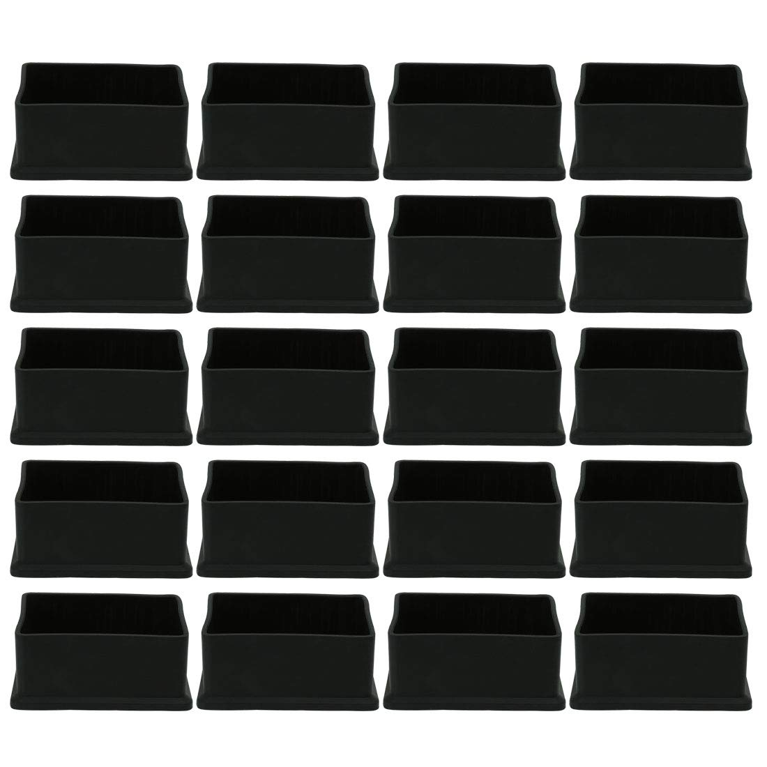 sourcingmap PVC Leg Caps Tips Feet Covers 40 x 60mm Inner Size 20pcs Furniture Floor Protector Reduce Noise Prevent Scratch for Desk Table Chair