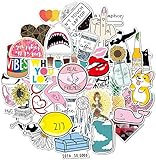Hopasa Water Bottle VSCO Girls Stickers for Hydro Flask,Cute Decals for Teens Girls Luggage Laptop Computer Mackbook Notebook Guitar Bike