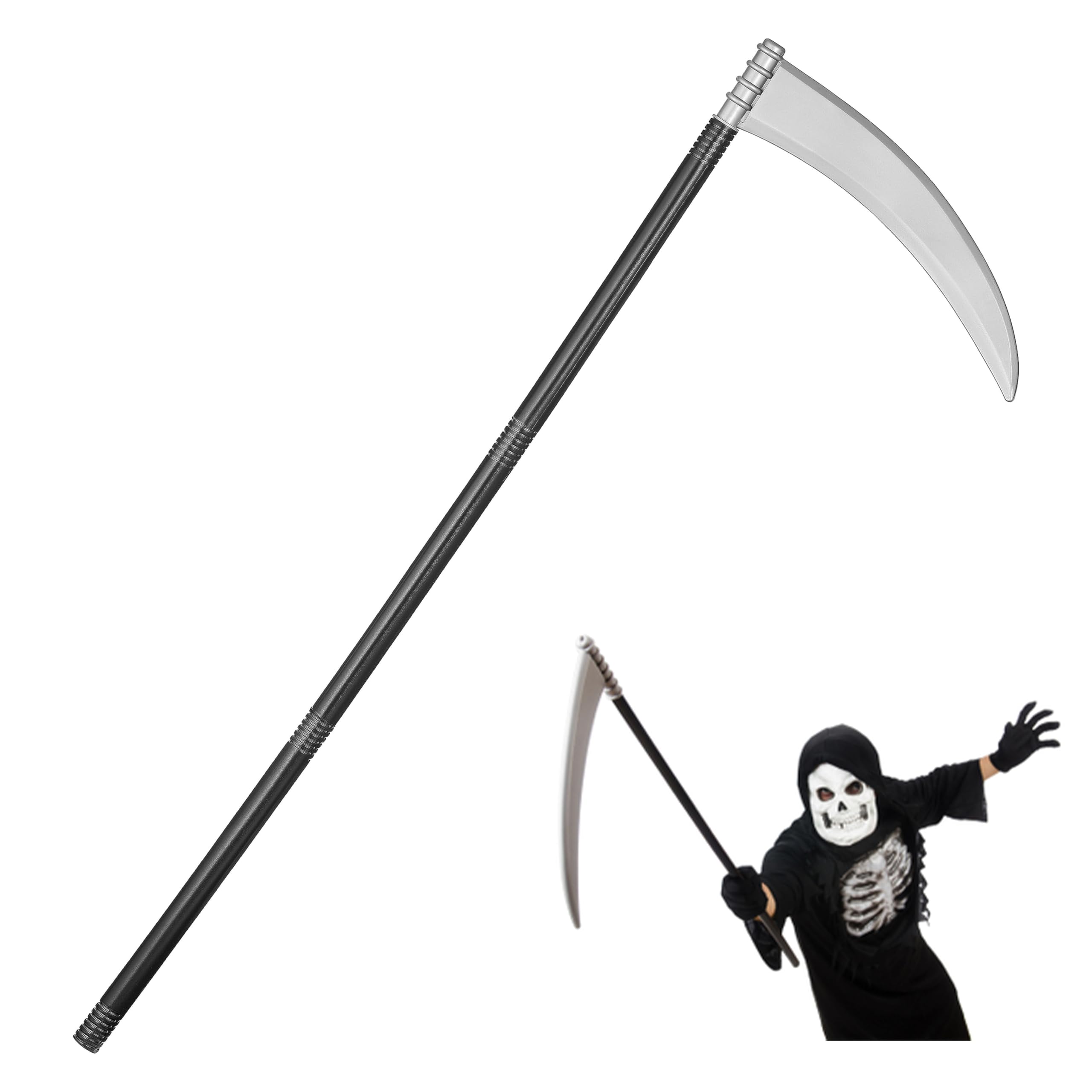 Balinco Sense Halloween Accessory, Dismountable, Grim Reaper Accessories, Angel of Death Outfit, Horror Costume for Hangman, Sickle, Sebel Gothic, Cosplay, Carnival, Fancy Dress, Variable Length