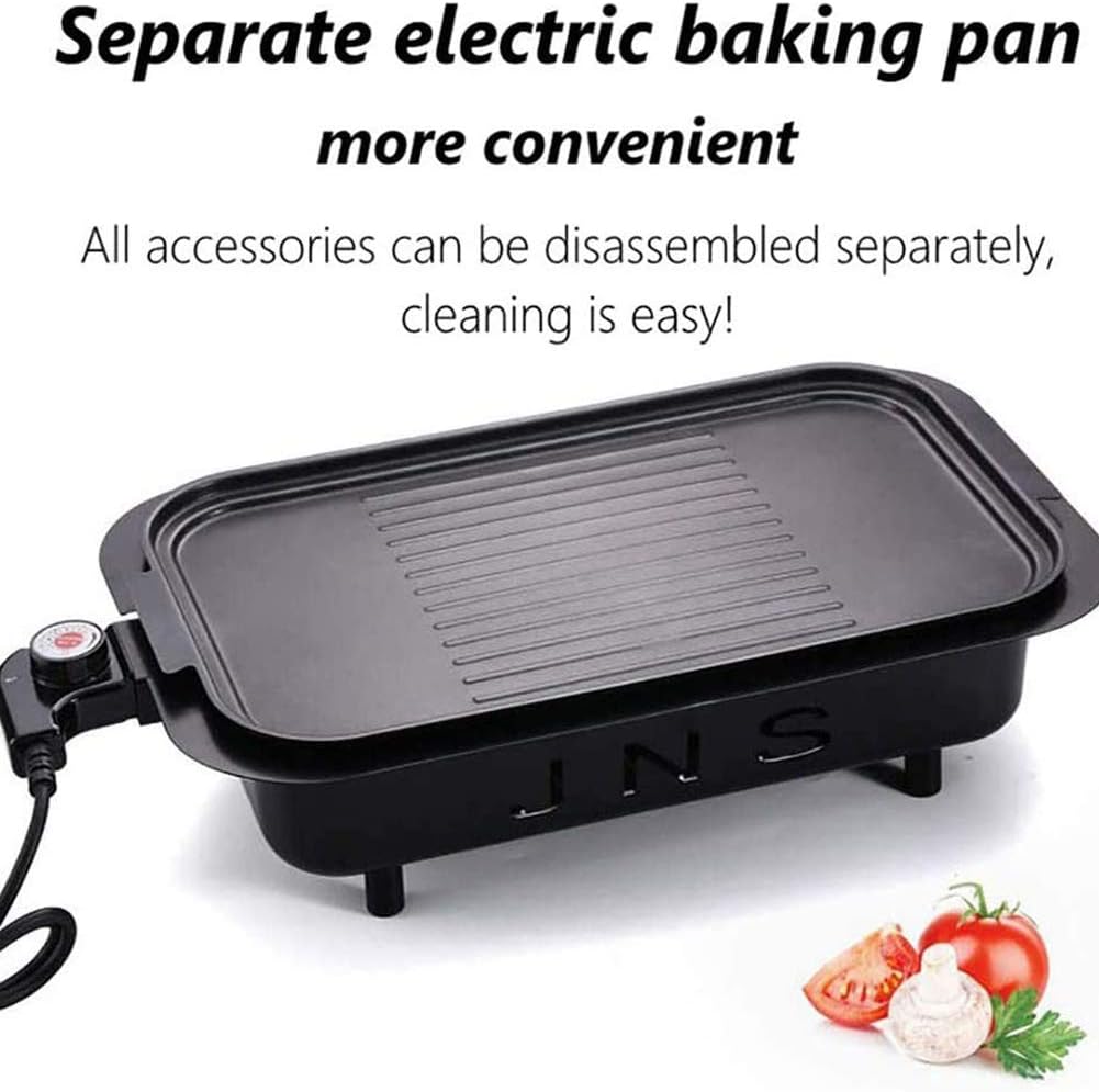 review WYQ Multifunctional Electric Carbon Dual-Purpose Grill, Indoor Smoke-Free Non-Stick Electric Grill, Double-Layer Skewers Grill (Send Eight Sets)