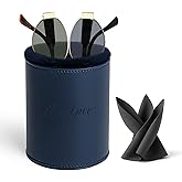 RayLove Leather Eyeglasses Case, Glasses Case, Anti-scratch Glasses Storage Organizer, Sunglasses Case with Soft Plush Lining