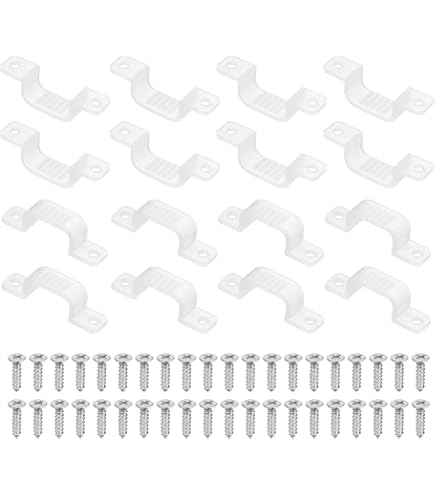 PATIKIL LED Strip Clips, 80pcs Stainless Steel Ounting Brackets Fixing