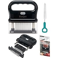 HuaQue Meat Tenderizer Tool, Detachable 48-Blade Stainless Steel Steak Tenderizer Needles for Tenderizing Beef/Chicken/Pork, 