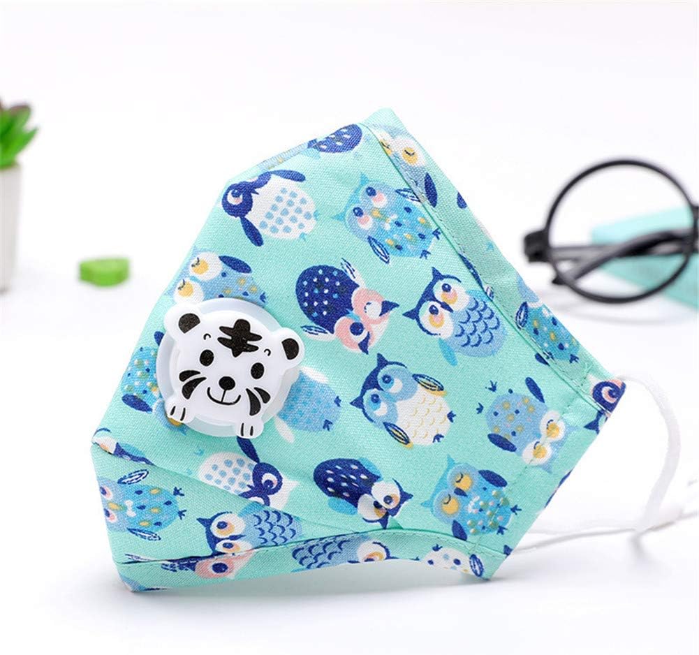 szkn 3Pcs PM2.5 Kid Respirator Autumn Winter Anti-haze Dustproof Mask Activated Carbon Filters Cotton with Breathing Valve A