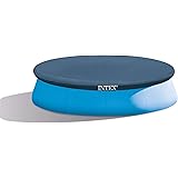 Intex 28022E 11.3-Foot Easy Set OutdoorSwimming Pool Debris Cover Tarp with Tie Down Ropes, Blue