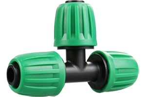 Gardrip Drip Irrigation 1/2" Tee Fittings：1/2 Inch Drip Line Lock Barbed Tee Connectors for 1/2 Drip Irrigation Tubing (1/2" ID x 0.640" OD) Anti-Drop Three Way Drip Irrigation Parts (12 Pieces)