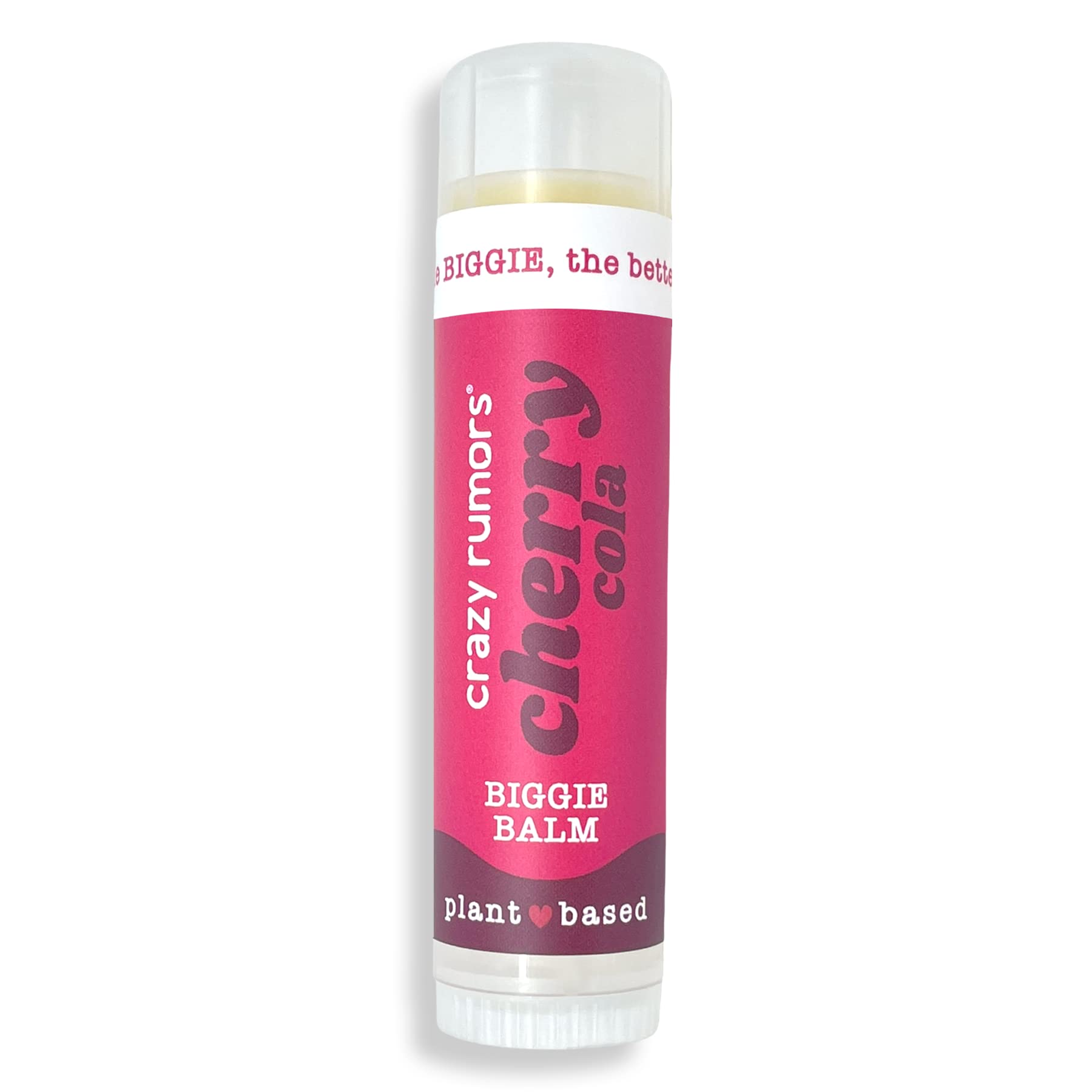 Crazy Rumors Cherry Cola BIGGIE Soothing Lip Balm Stick for Dry Lips, 4 X bigger size, 100% Natural & Vegan