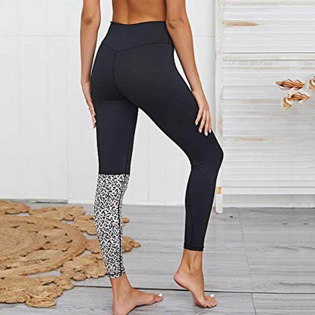 Leewos Yoga Pants for Women, 2020 Pockets Leopard Workout Leggings Running Pants: Clothing