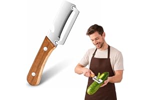 Multifunctional Vegetable Peeler, Stainless Steel Vegetable Peeler for Kitchen with Wooden Handle & Bottle Opener, Heavy Duty