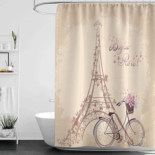 Amazon Com Bathroom Shower Curtains Sets Complete Paris Bonjour