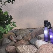 LED Halloween-Deko Set – Hexenbeine, Kürbis & Katze, Batteriebetrieben Für Garten & Wohnung