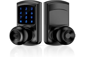 HIDALIFE Keyless Entry Door Lock, Keypad Door Lock with Handle, Touchscreen Digital Lock, Anti-peep Password, Auto-Lock, Easy