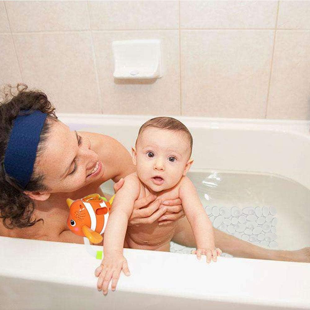 SONGZIMING Pebble Bath Mat for Bathtub to Anti Slip Bathtub Mat in Shower with 16 Inches by 35 Inches (Clear): Home & Kitchen