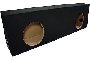 American Sound Connection Dual 10" Subwoofer Regular Standard Cab Truck Sub Box Enclosure 5/8" MDF - Black