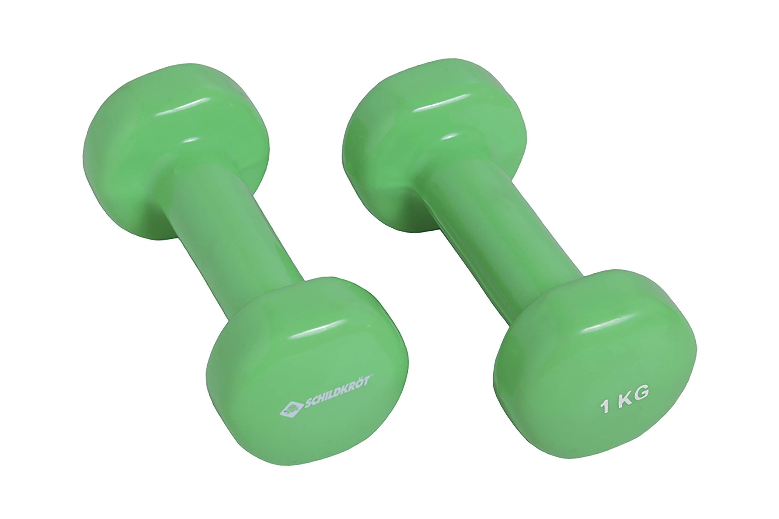 Schildkröt Fitness Vinyl Dumbbell Set, 2 x 1.0 kg, Green, 960005