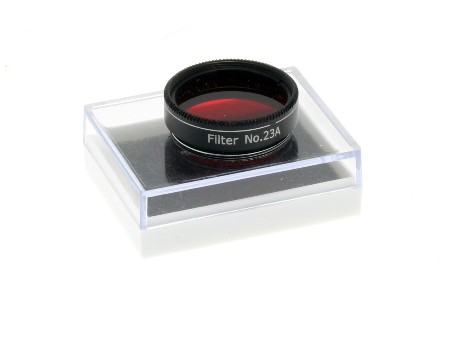 21A Light Red 1.25" Telescope Filter - (25% transmission) Enhances Detail In The Belts And Polar Regions Of Jupiter and Saturn - Helps You See Mercury During Daylight Hours By Increasing The Contrast Between The Planet And The Blue Sky - Includes Clear Safety Case