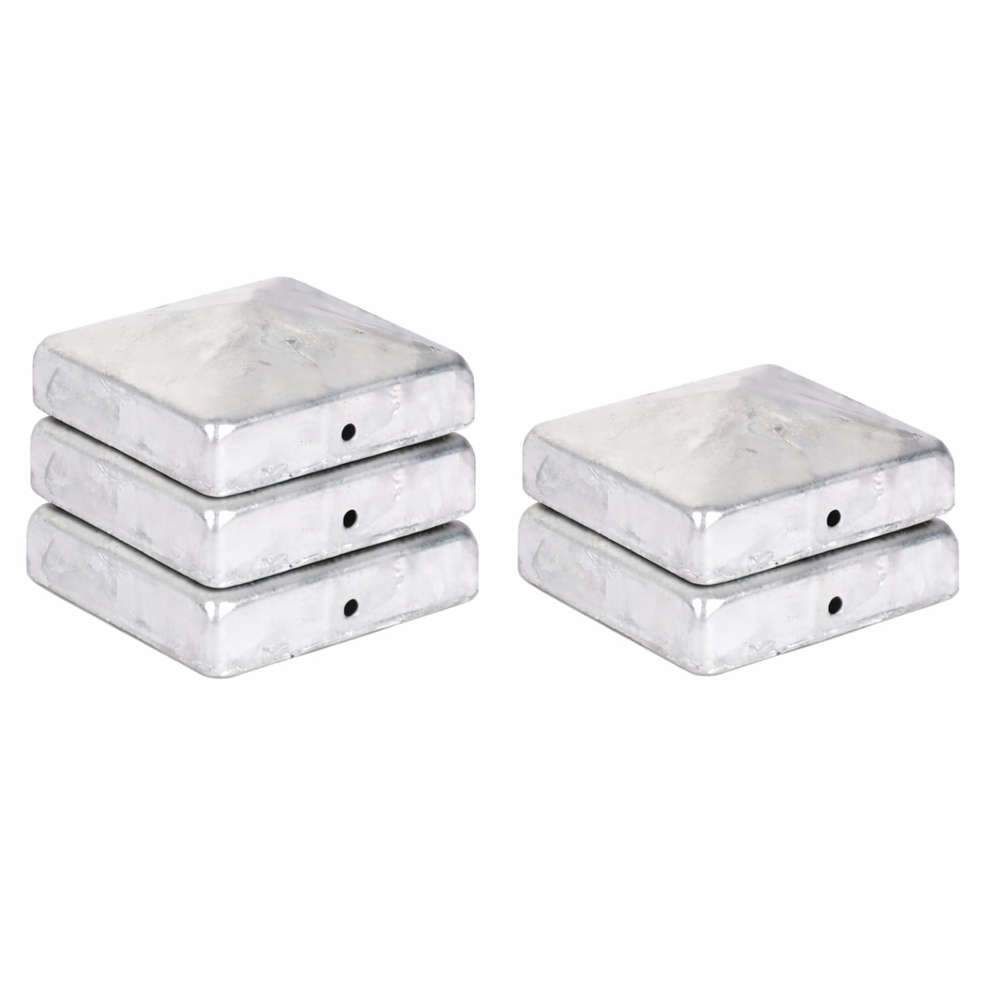 5 x Pyramid Post Caps 71 x 71 mm Steel Fire Galvanised
