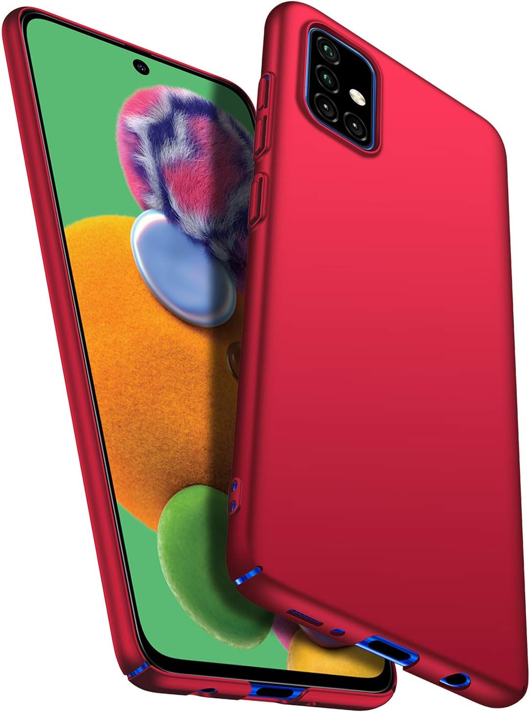 BANZN Slim Fit Samsung Galaxy A51 Case, Ultra Thin Anti-Fingerprint and Minimalist Hard PC Cover for Samsung Galaxy A51 6.5 inch (Red)