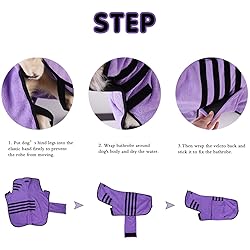 DOZCA Pet Bath Robe Dog Bathrobe Towels for Drying
