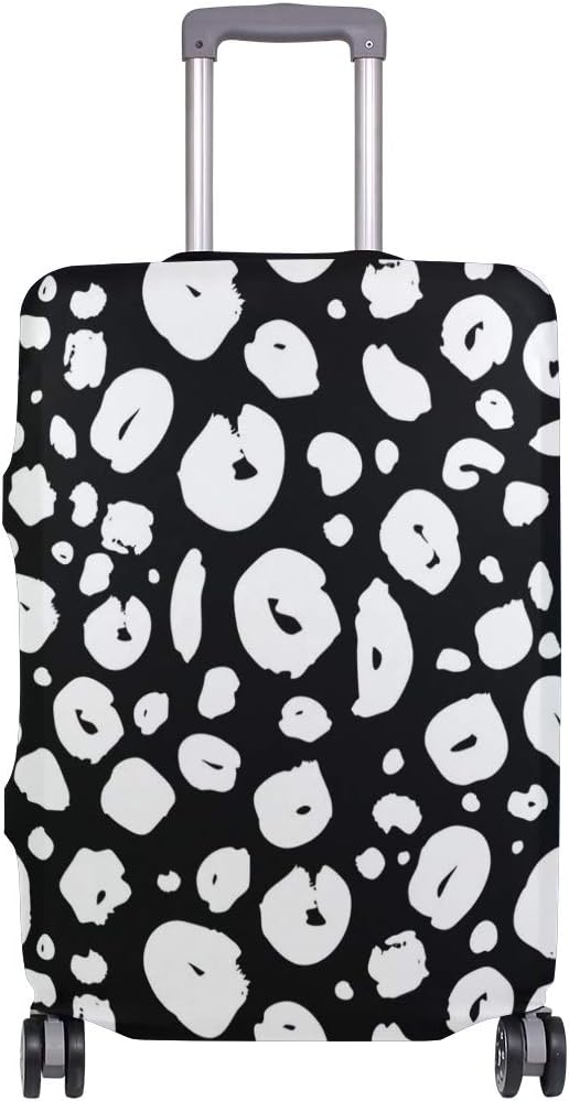 leopard print lightweight suitcase