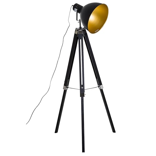 Height Adjustable Studio Retro Dome Shade Tripod Floor Lamp
