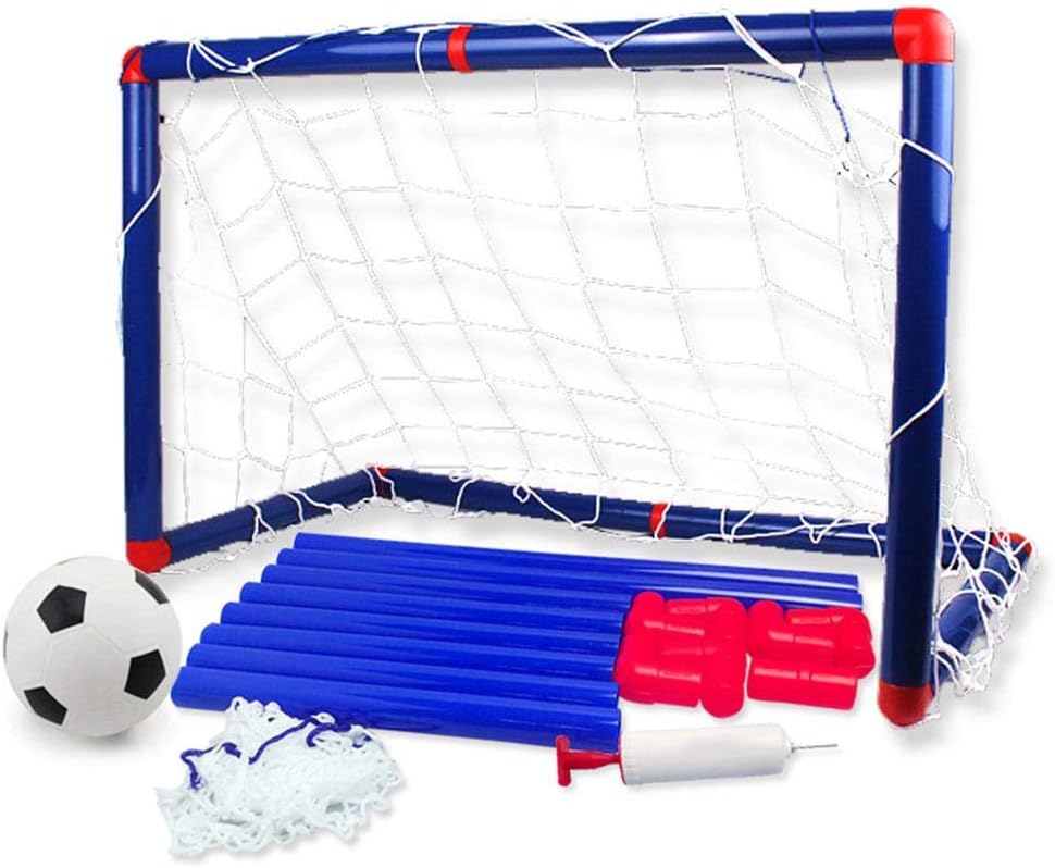 Sports Kids Soccer Goal With Ball & Pump, Backyard/Indoor Mini Net And Ball Set With Pump, Portable Folding Youth Soccer Goal Set, Great For Backyard Or Indoor Play Sports Kids Mini Soccer Goal Set