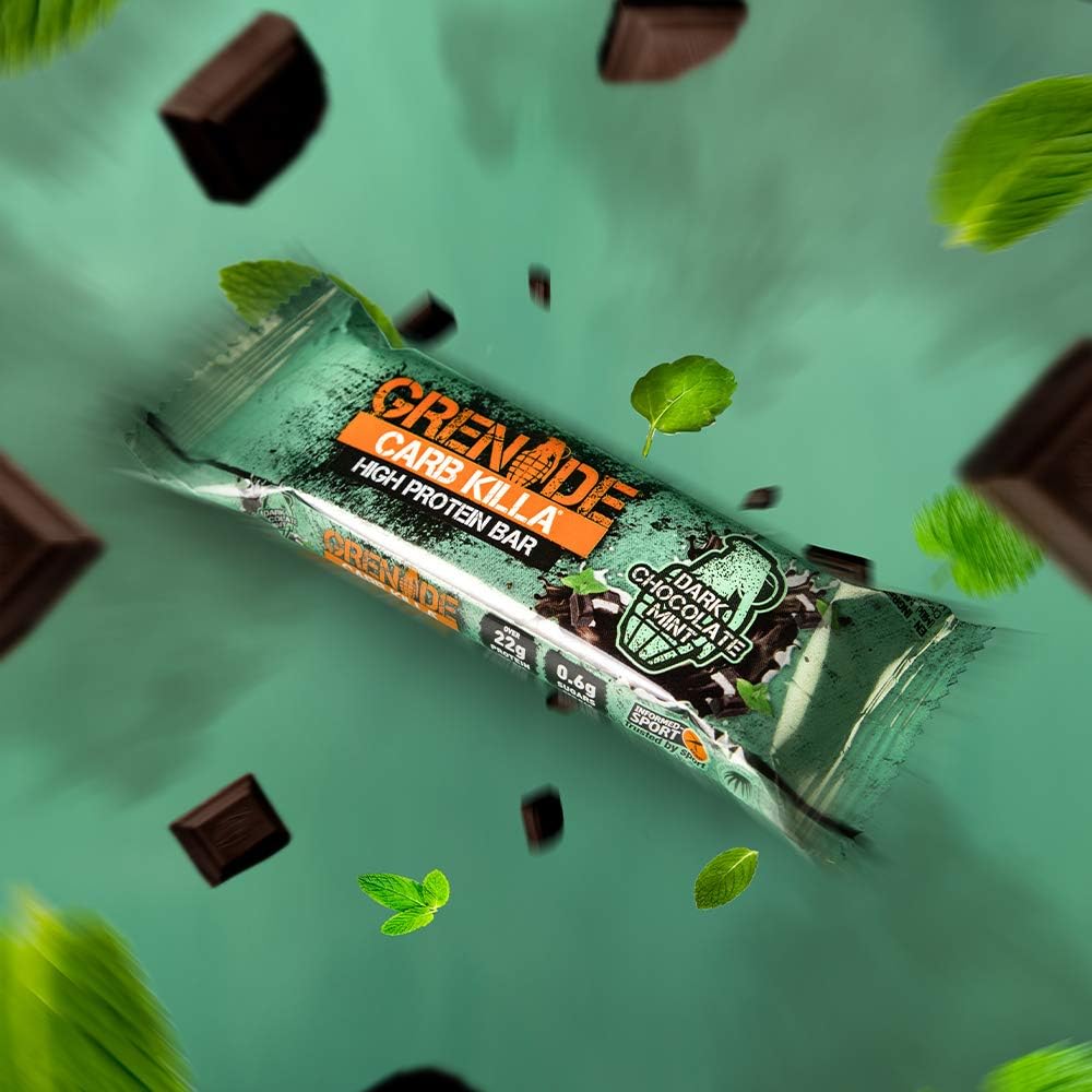 Grenade High Protein, Low Sugar Bar - Dark Chocolate Mint, 12 x 60 g, New - Image 4