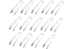 14 Pcs Plastic Serving Tongs for Clear Buffet Ice Small Kitchen Mini Candy Salad Food