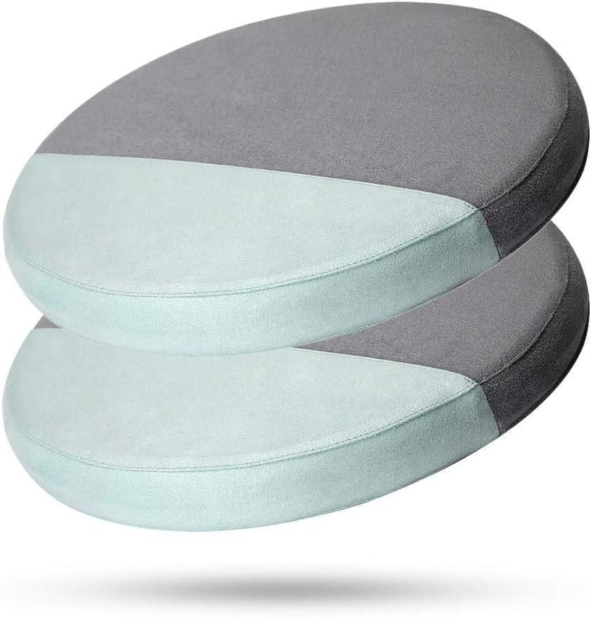 Amazon Com Lovehouse Set Of 2 Memory Foam Seat Cushion Non Slip Round Chair Cushions Soft Suede Chair Pads With Ties For Kitchen Dining Home Decor C 16 16inch Home Kitchen