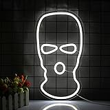 White Mask Neon Sign Face Kini LED Light Up Signs