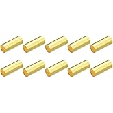uxcell Brass Tube Spacer Beads, 2mm x 5mm Glossy Bead 1.7mm Inner Dia for DIY Jewelry Making Crafts Projects, Light Gold 100Pcs