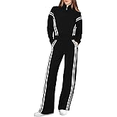 XIEERDUO Lounge Sets for Women 2025 Sweatsuit 2 Piece Outfits Sweatshirt Wide Leg Sweatpant Tracksuit Matching Set