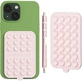 OCTOBUDDY Double - Silicone Double-Sided Suction Phone Case - Chalk Pink | Detachable Mount - Hands-Free, Strong Grip Holder 