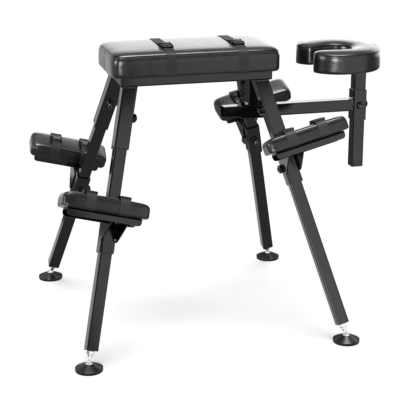 Photo 1 of Ultimate Restraint Sex Bench Bondage BDSM Table Massage Bed Spanking Bench for Adult Couples with Wrist Cuffs Sex Furniture PU Black Leather