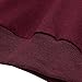 Coofandy Mens Long Sleeve T-shirt Tee Cotton Raglan shirts Wine Red Small