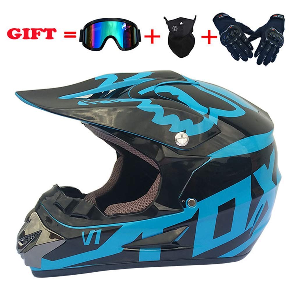 teal dirt bike helmet