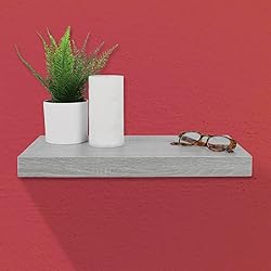Home Basics Floating Wall Shelf Washed Grey