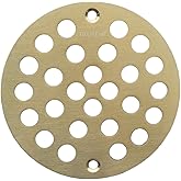 TRUSTMI 4 Inch Screw-in Shower Drain Cover Replacement Floor Strainer,Brushed Gold