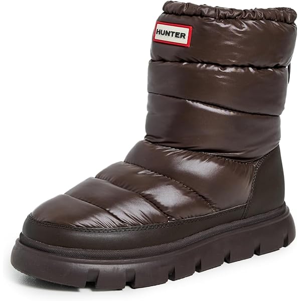 Amazon.com | Hunter Boot Women's Sherpa Logo Boot Blk/Wht 6 Medium