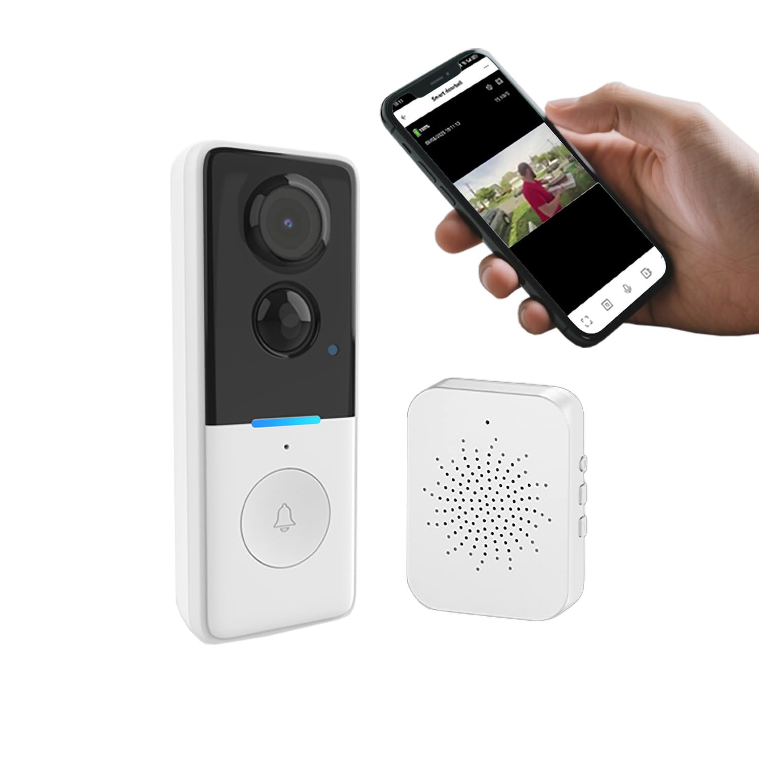 Photo 1 of CIC SHOW Battery Wireless Video Doorbell Camera with Chime - 720P Active Human Detection Free Cloud Snap Storage