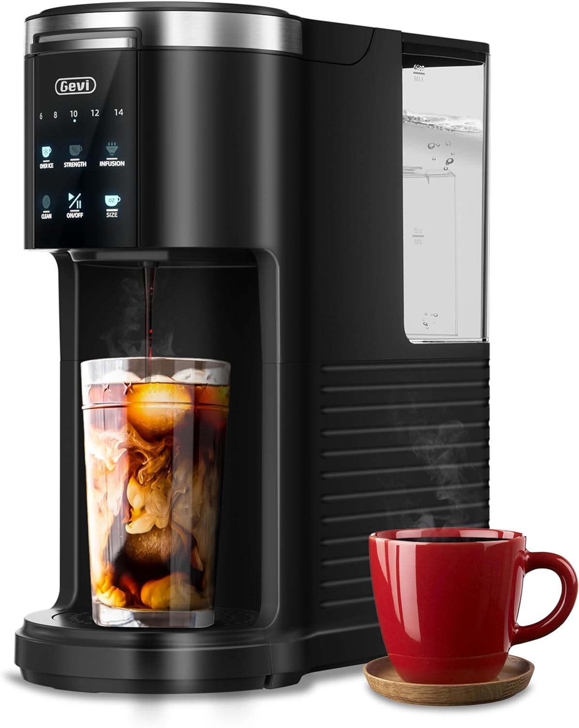 View of Gevi EzPod Compact Single Serve Coffee Maker, Pod Coffee Maker Compatible with Single-Serve Pods ...