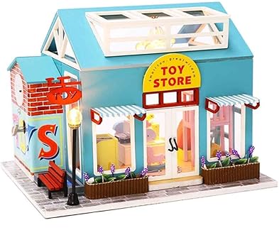 Amazon Co Jp ドールハウス 木製ドールハウスdiyミニチュアモデルパズル家具ハウスクラフトキット男の子と女の子のための誕生日プレゼント おもちゃ屋 Diyおもちゃ スポーツ アウトドア